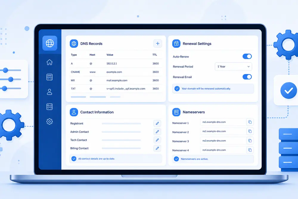 Domain Management Control Panel